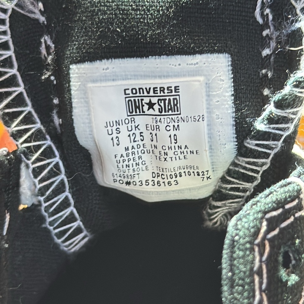 Converse All Star Youth Multicolor Fire Fashion Sneakers Multicolor Fire Size 13 - Picture 6 of 8